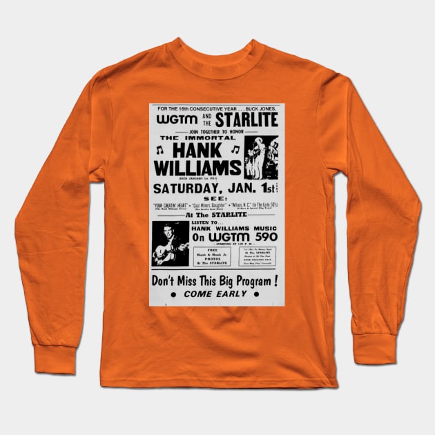 Hank Poster Starlite Drive In Long Sleeve T-Shirt by greenporker